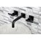 Kingston Brass KS6120ML Two-Handle Wall Mount Bathroom Faucet, Matte Black KS6120ML - alternate 5